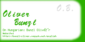 oliver bunzl business card